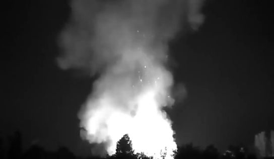 Massive blast rocks Azerbaijani positions after Armenian forces strike vehicles carrying ammunition: video