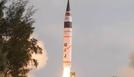 India Successfully Test-Fires Its First Nuclear-Capable Intercontinental Ballistic Missile Agni 5