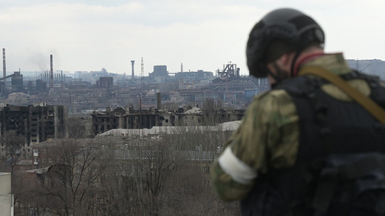 General view on Azovstal plant in Mariupol. © Sputnik / Ilya Pitalev