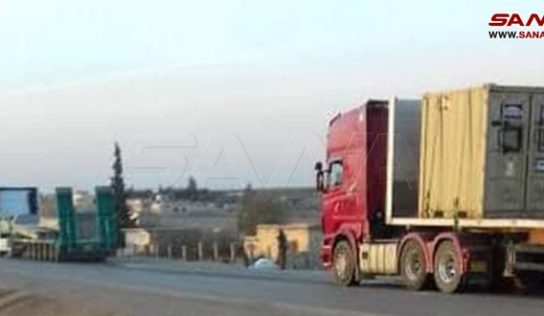 Convoy of US occupation vehicles loaded with weapons enters Hasaka Countryside