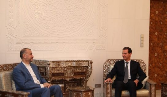 Syrian President hosts Iran FM in Damascus